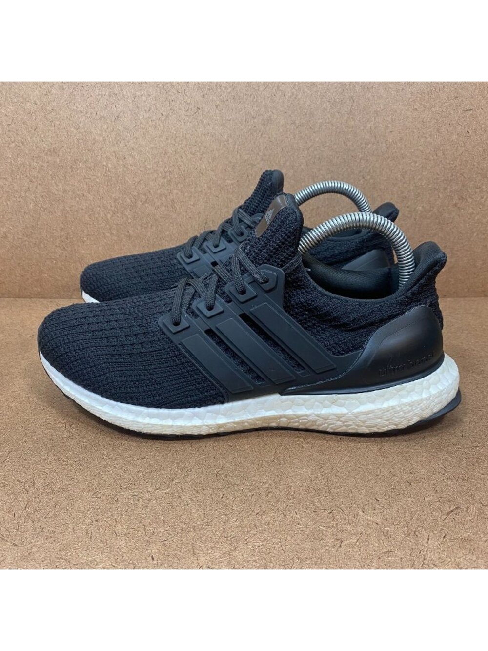Adidas Ultraboost Womens Running Shoes Black White Size 8 Athletic Footwear